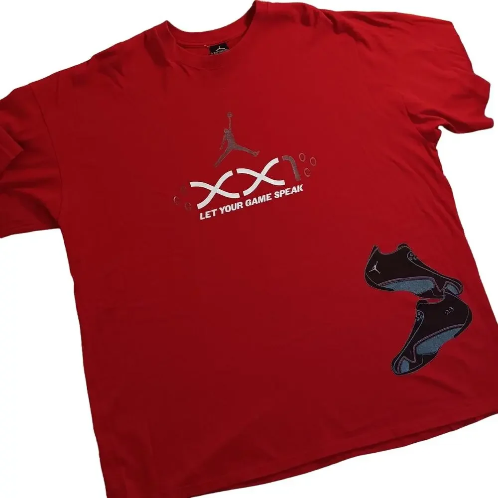 Nike Air Jordan Vintage Jumpman‎ Tee 3XL Red Let Your Game Speak Sneakers Street